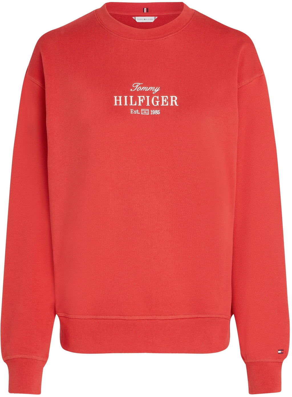 Tommy Hilfiger Sudadera Mujer Regular de algodón, Rojo (Primary Red), M