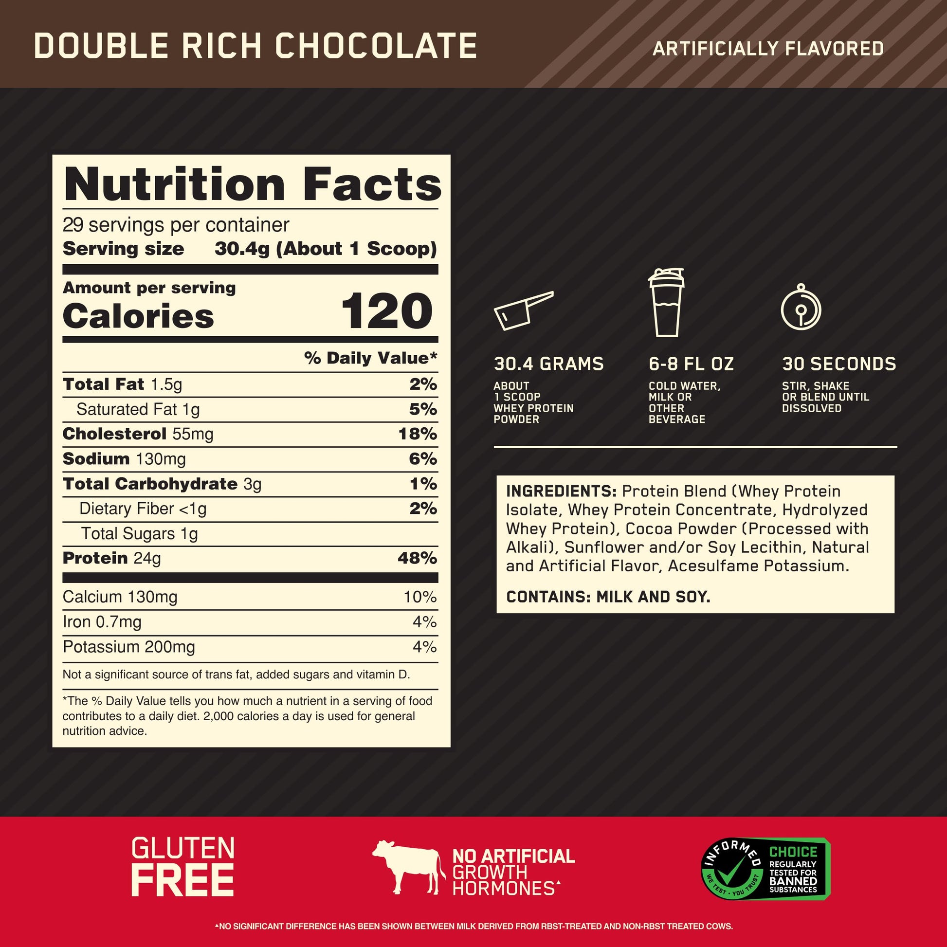 Optimum Nutrition ON Gold Standard 100% Whey Protein Primary Source Isolate - Double Rich Chocolate, 2 Lbs + ON Micronized Creatine Monohydrate Powder - Unflavored, 300 Grams