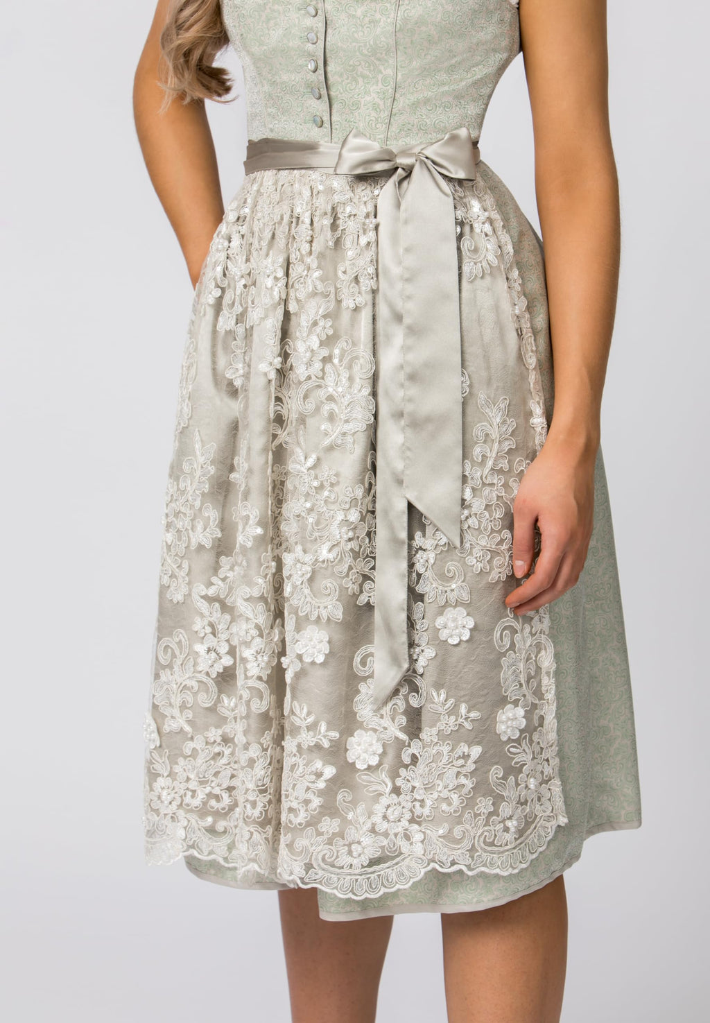 Stockerpoint Dirndl Jane Vestido para ocasión Especial, Salvia, 42 para Mujer