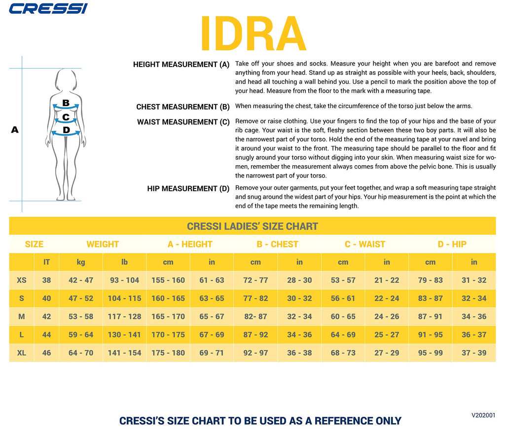 Cressi Idra Swimsuit Traje de baño de Neopreno 2 mm para Mujer, Azul Claro, L/4