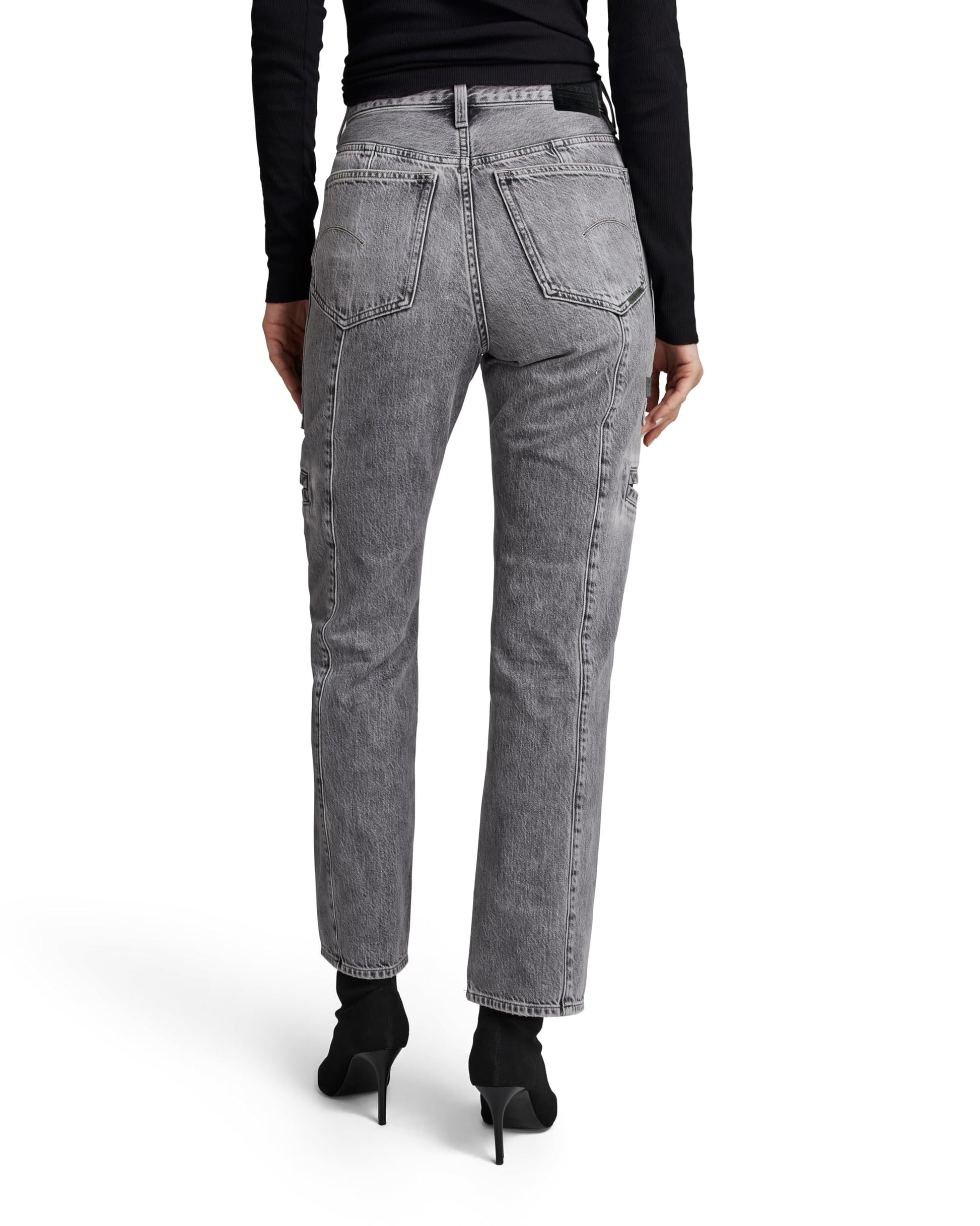 G-STAR Para Mujer Jeans Viktoria Utility High Straight, Gris (Faded Grey neblina D24566-D537-G324), 27W / 30L