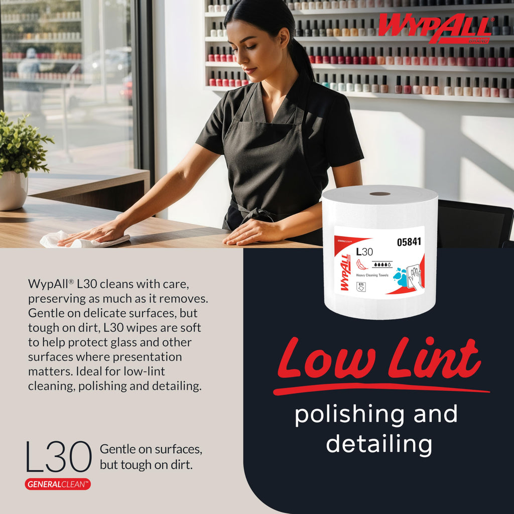 WypAll GeneralClean L30 Heavy Duty Cleaning Towels, 875 Sheets (05841)