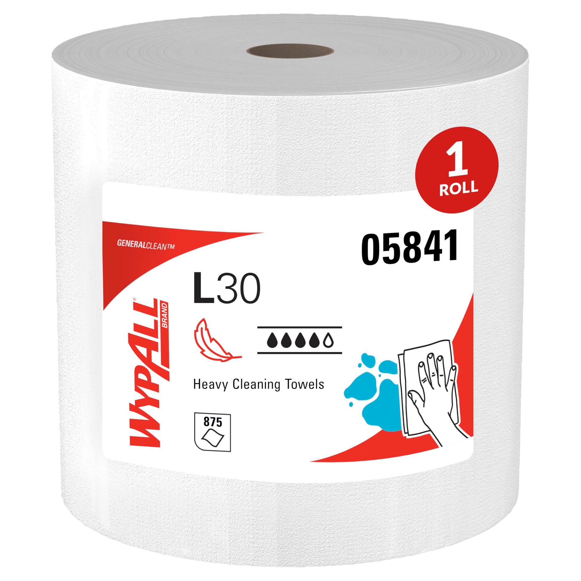 WypAll GeneralClean L30 Heavy Duty Cleaning Towels, 875 Sheets (05841)