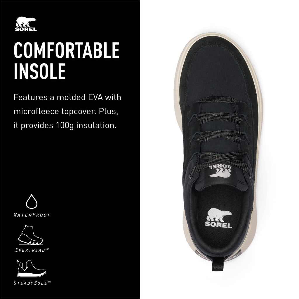 Sorel out N About Low Sneaker WP, Zapatillas, Mujer, Black Gum 2 out N About 4, 38.5 EU