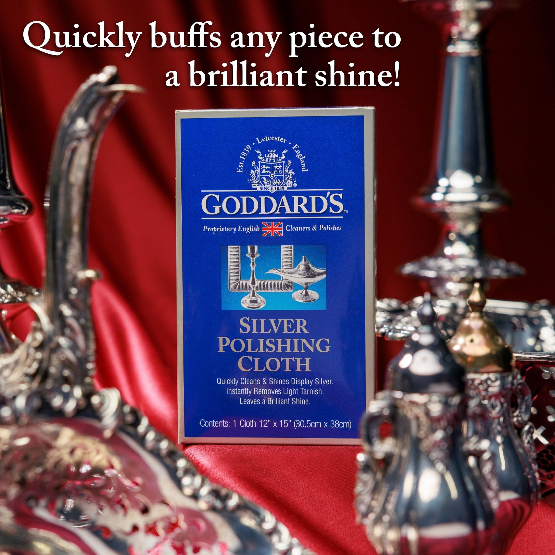 Goddard's Silver Polishing Cloth, Silver Cleaner & Tarnish Remover, 6 Pack
