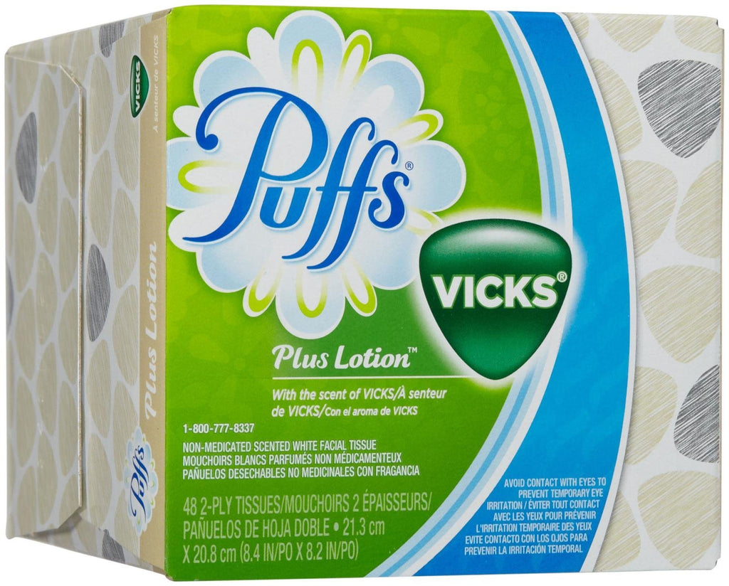 Puffs Plus Lotion Facial Tissues,4 count,pack of 6