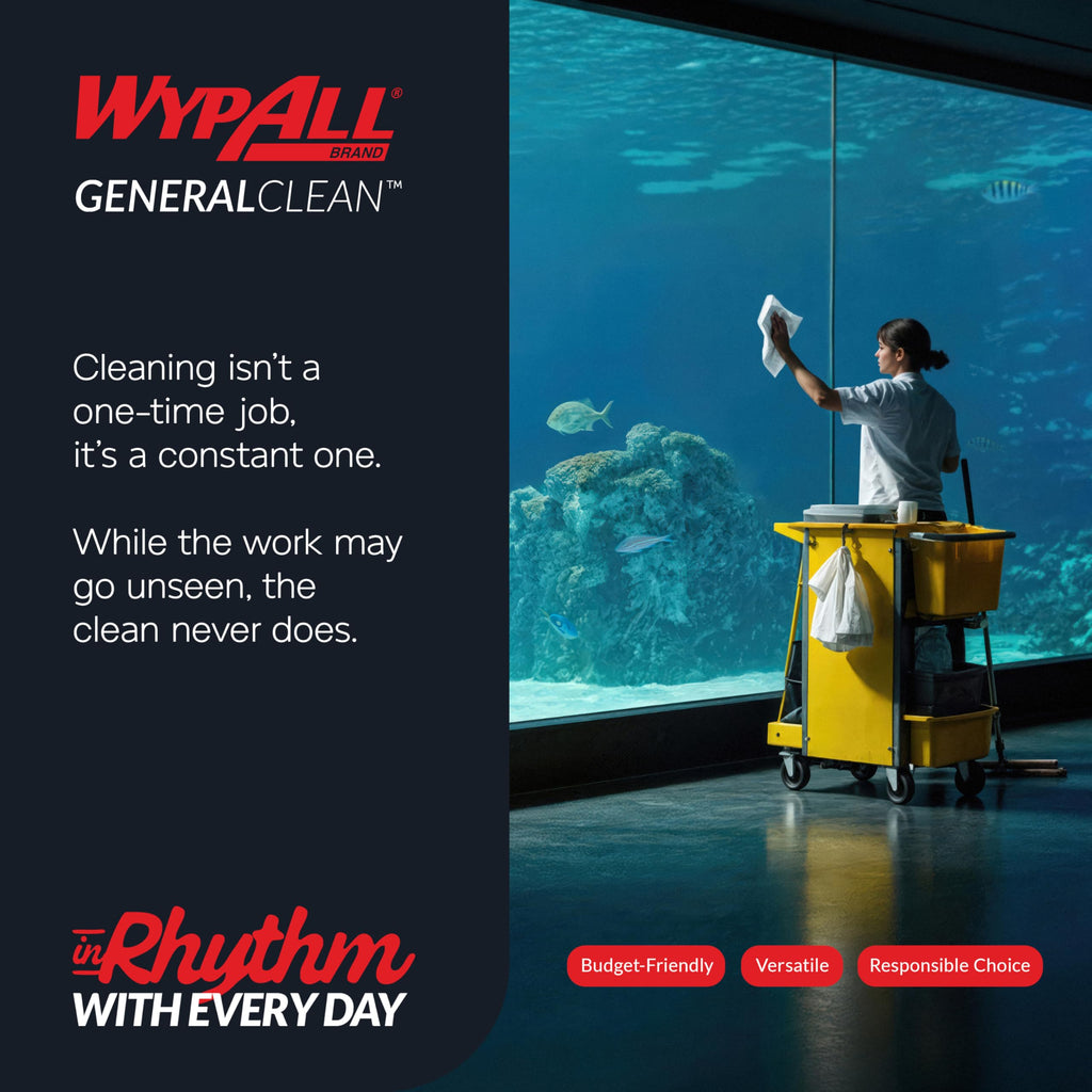 WypAll GeneralClean L30 Heavy Duty Cleaning Towels, 875 Sheets (05841)