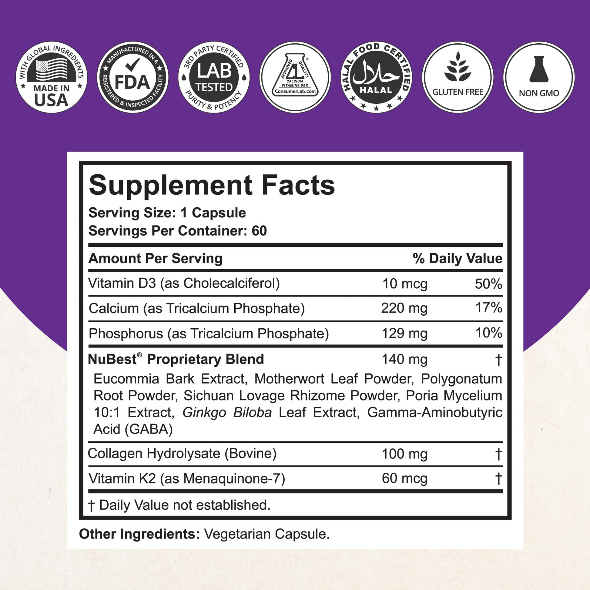 NuBest Bundle Tall 10+ 60 Capsules Tall Kids 90 Chewable Tablets | Height Growth Support for Kids & Teens | Calcium, Vitamins D3 K2, Collagen & Herbal Blend