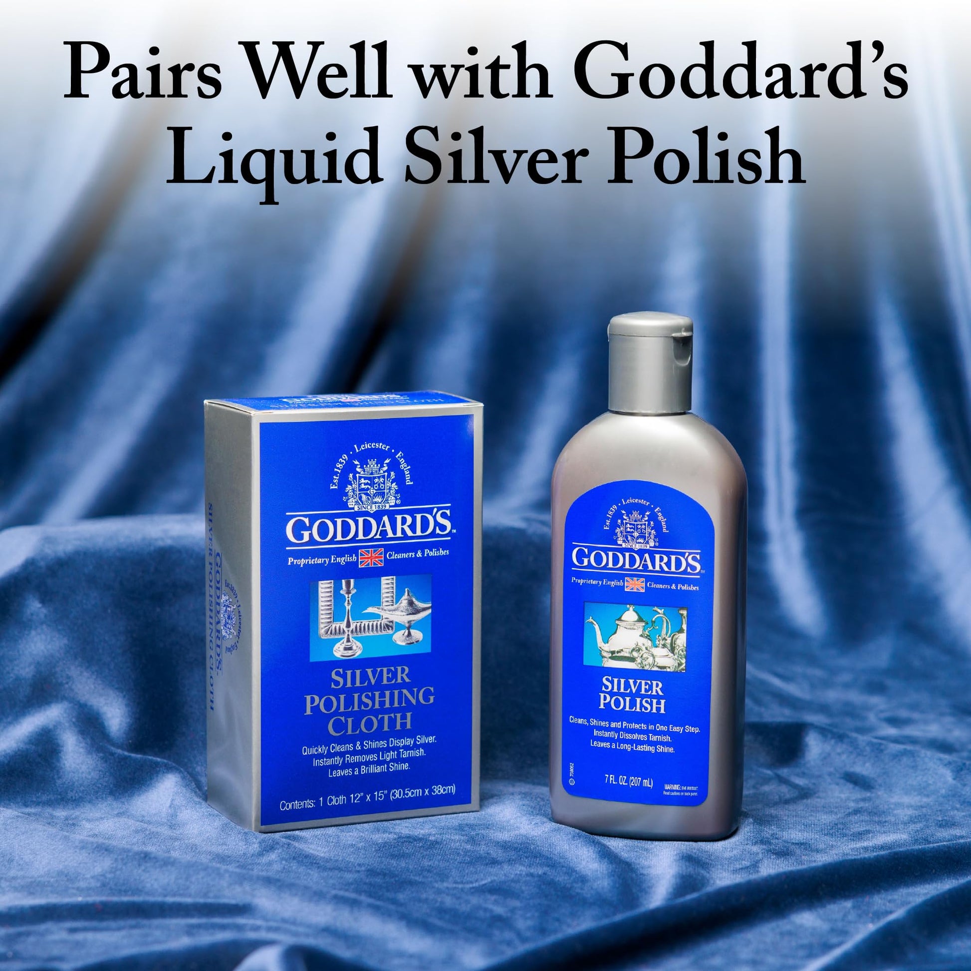 Goddard's Silver Polishing Cloth, Silver Cleaner & Tarnish Remover, 6 Pack