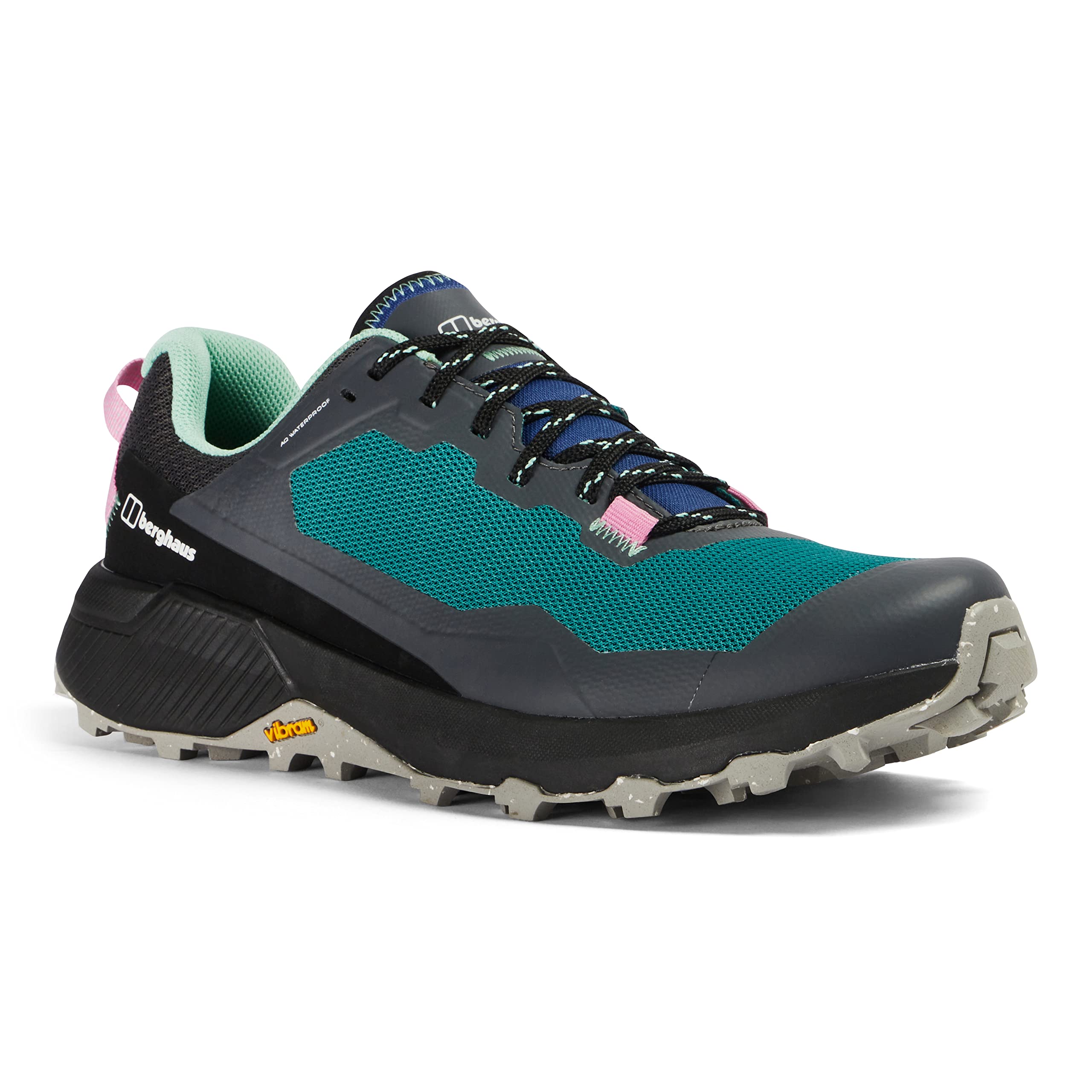 Berghaus Zapatos Revolute Active para Mujer, Negro/Turquesa, 38
