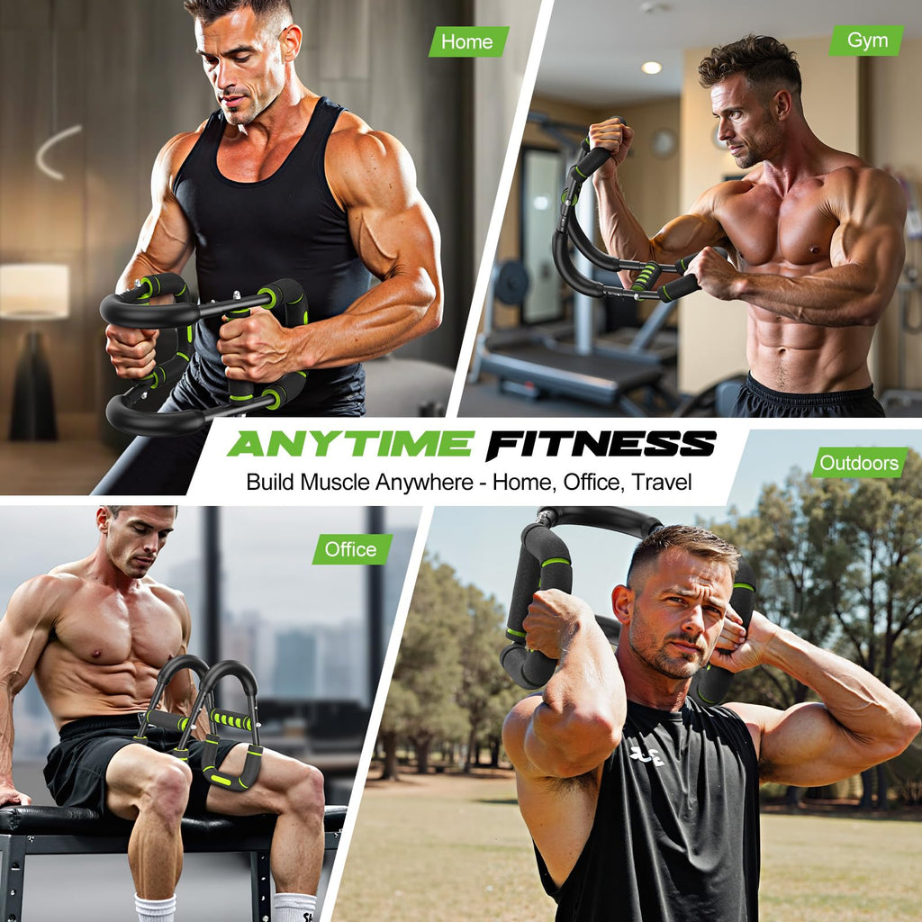 Vanlgs Twister - Entrenador de brazo para hombre, equipo de entrenamiento de pecho ajustable de 5 niveles (40-130 libras) con objetivos ergonómicos de 27° para bíceps/clip/muslo, ejercitador portátil
