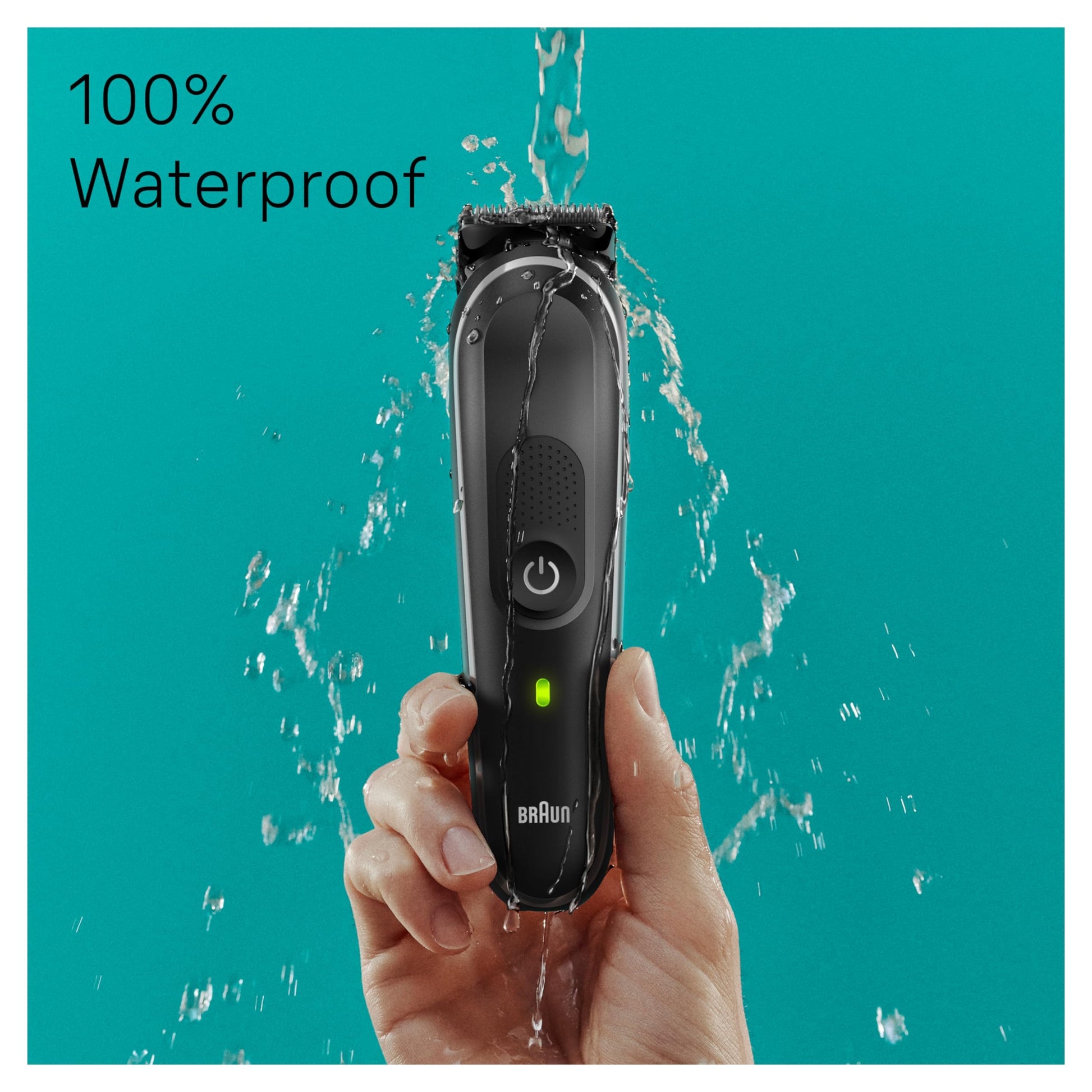 Braun Multi-Groomer Series 5 MGK5420 Men's 9-in-1 Moustache Hair Ear Nose Care Boch Waterproof Design Rechargeable 100 Minutes of Operation on One Charge