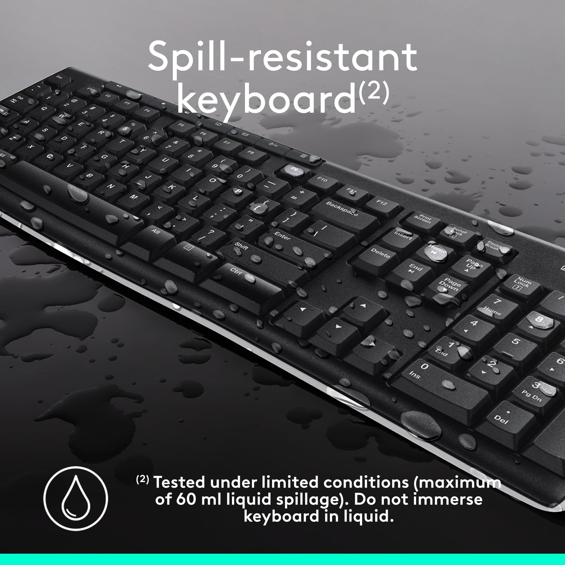 Logitech MK270 Wireless Keyboard and Mouse Combo for Windows, 2.4 GHz Wireless, Compact Mouse, 8 Multimedia and Shortcut Keys, 2-Year Battery Life, for PC, Laptop, QWERTY UK English Layout - Black