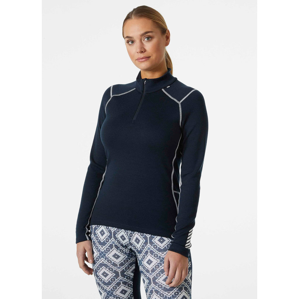 Helly-Hansen Womens W Lifa Merino Midw 1/2 Zip, Azul marino, XL