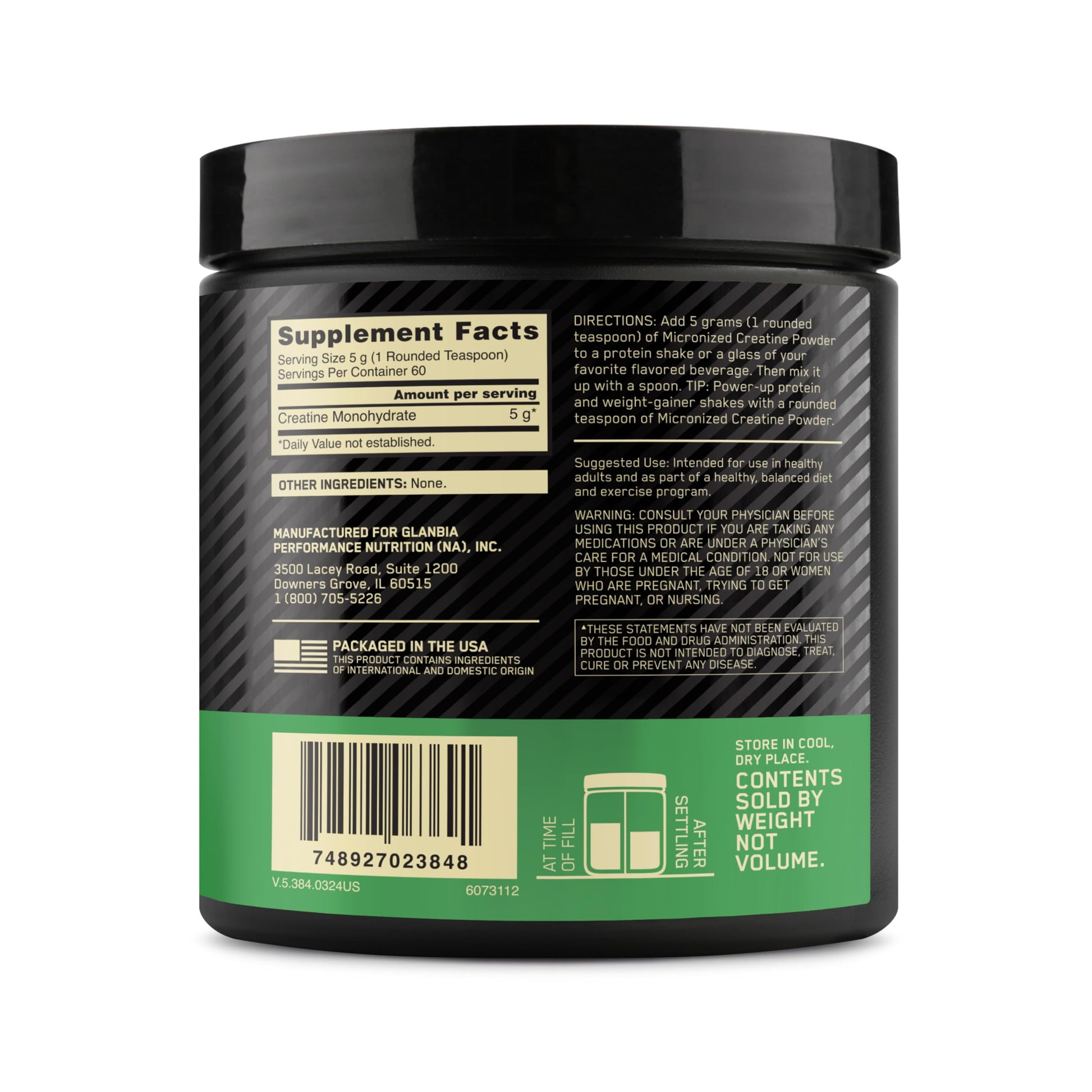 Optimum Nutrition Amino Energy - Pre Workout with Green Tea, BCAA, Amino Acids & Micronized Creatine Monohydrate Powder, Unflavored, Keto Friendly, 60 Serving
