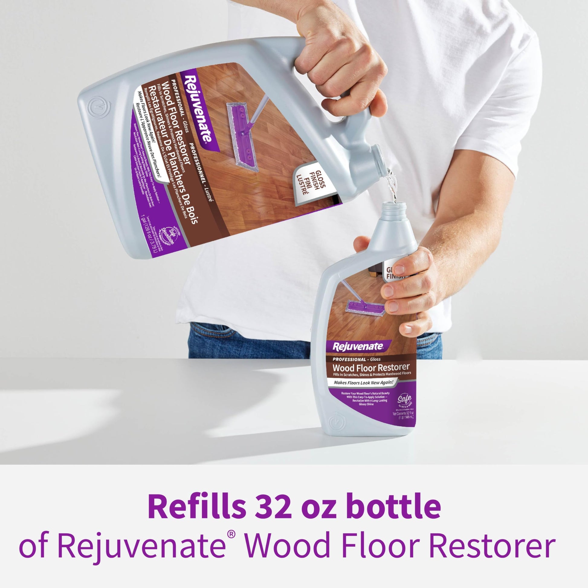 Rejuvenate Professional Wood Floor Restorer 1 Gal, Gloss Finish