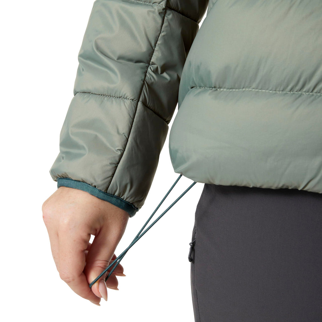 Helly Hansen W Verglas Glacier Down Jacket Abrigo, 485 Grey Cactus/Dark Creek, XS para Mujer