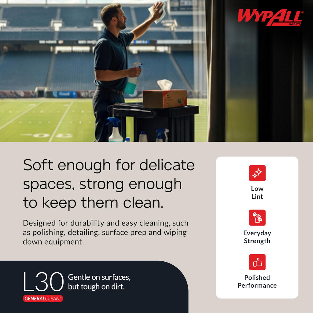 WypAll GeneralClean L30 Heavy Duty Cleaning Towels, 875 Sheets (05841)