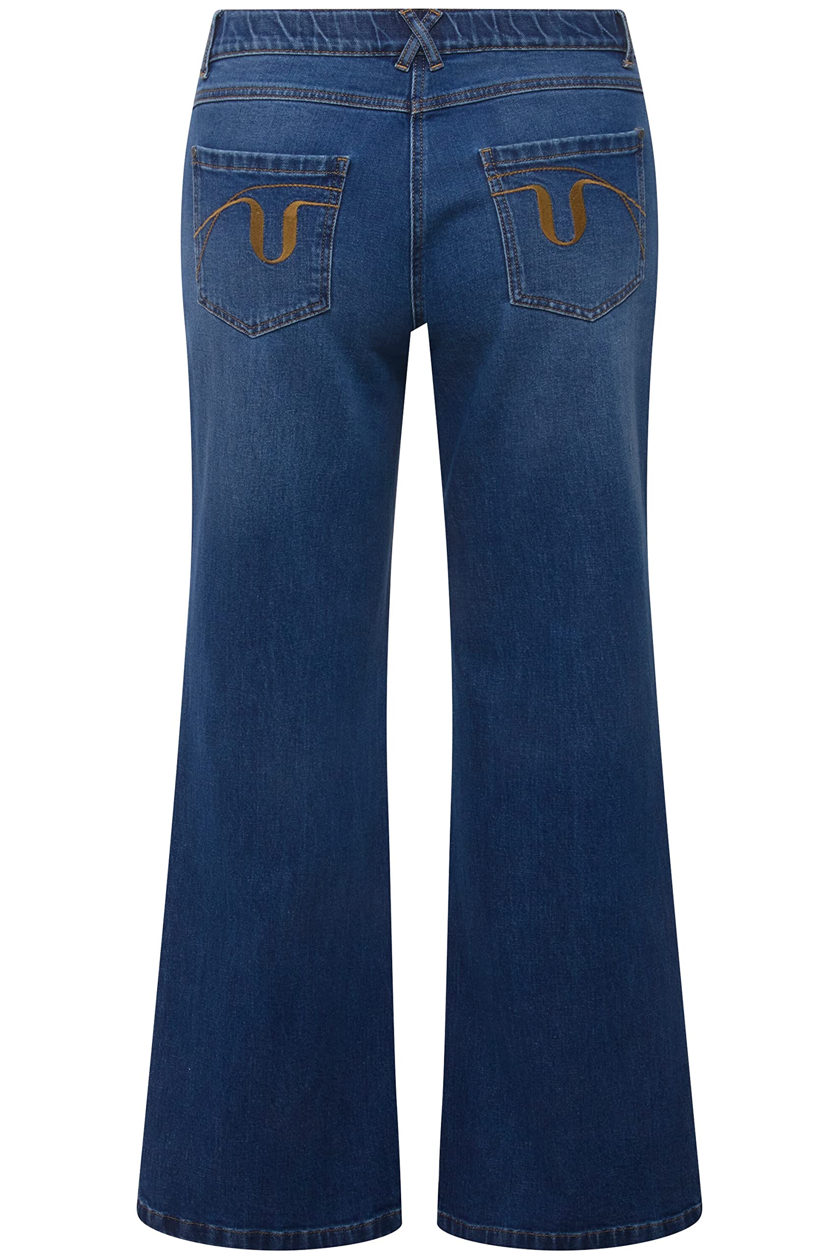 Ulla Popken Dummy Jeans, Dark Blue Denim, 32W / 30L para Mujer