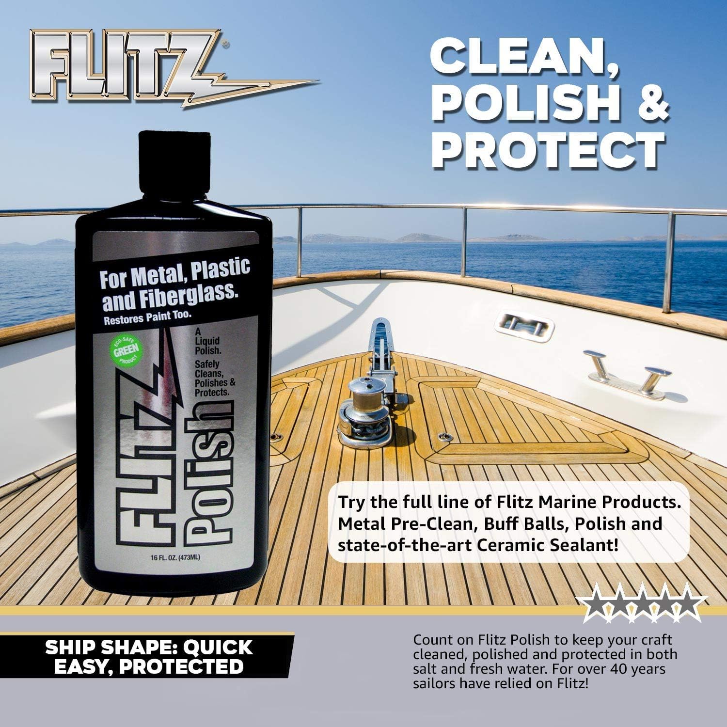 Flitz Multi Purpose Metal Polish Liquid - 7.6oz Bottle of USA-Made Tarnish Remover - For Aluminum, Chrome, Brass, Nickel, Silver - Non-Abrasive Metal Cleaner and Polish, Restorer (3 Pack)