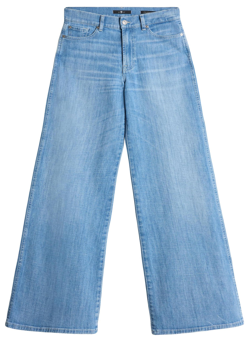 7 For All Mankind Lotta Cropped Charleston Jeans, Azul Claro, 23W Mujeres