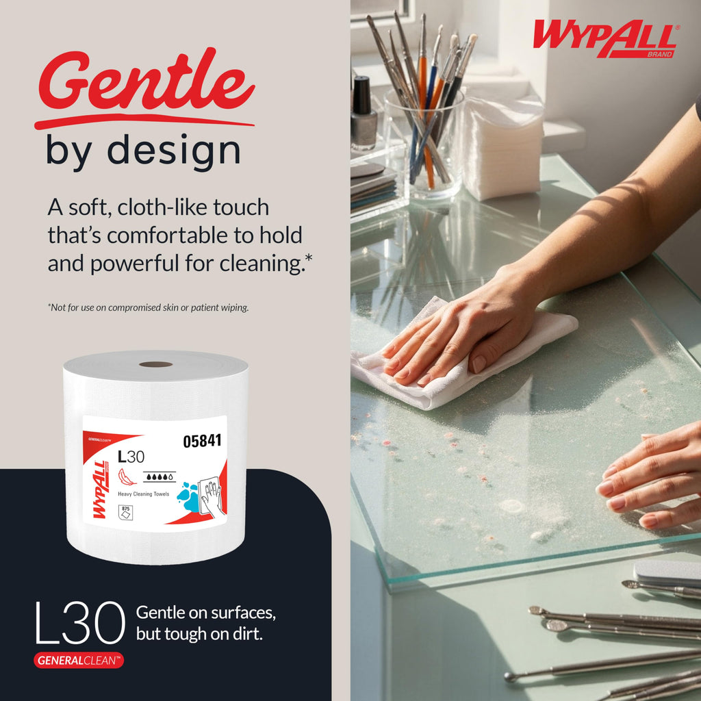 WypAll GeneralClean L30 Heavy Duty Cleaning Towels, 875 Sheets (05841)