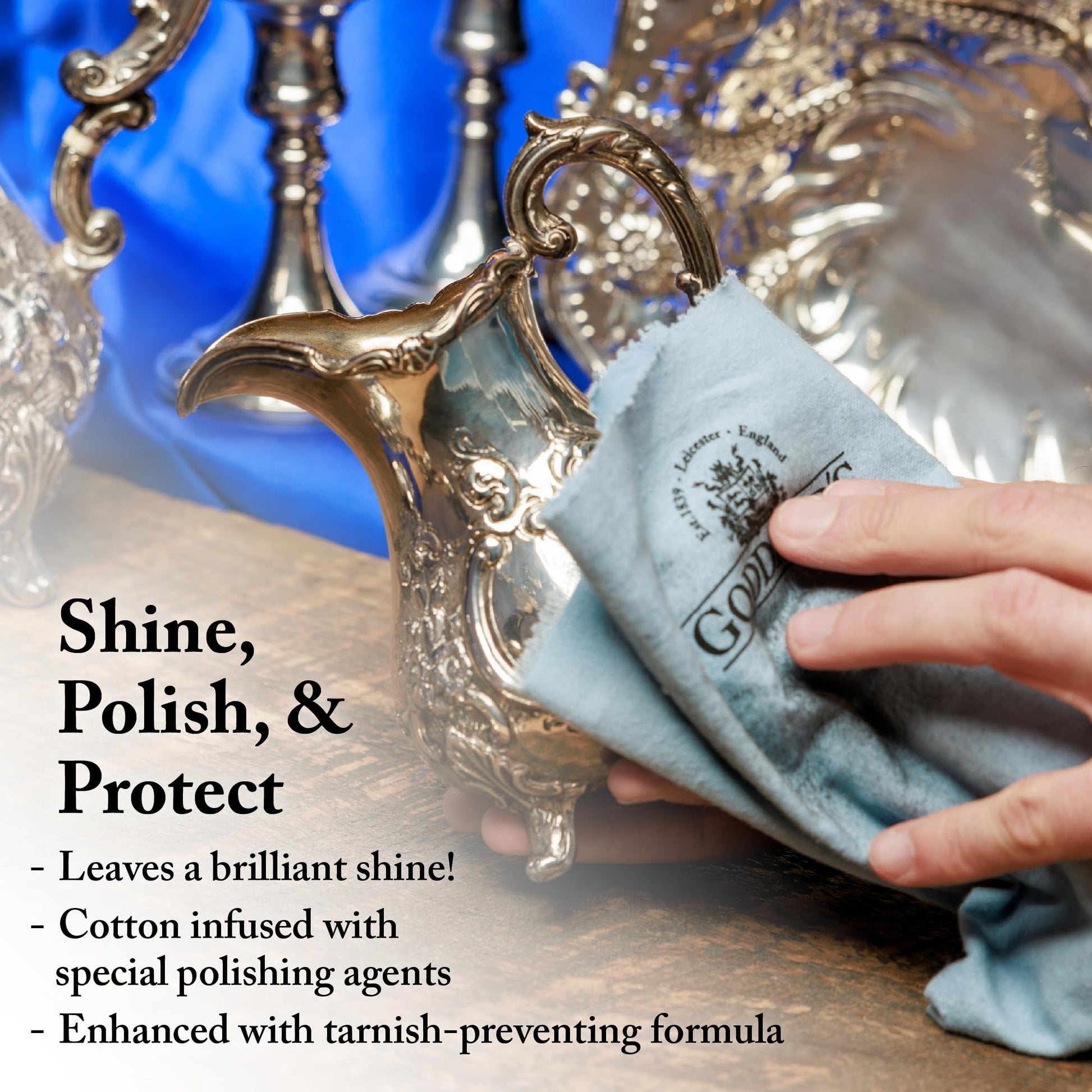Goddard's Silver Polishing Cloth, Silver Cleaner & Tarnish Remover, 6 Pack