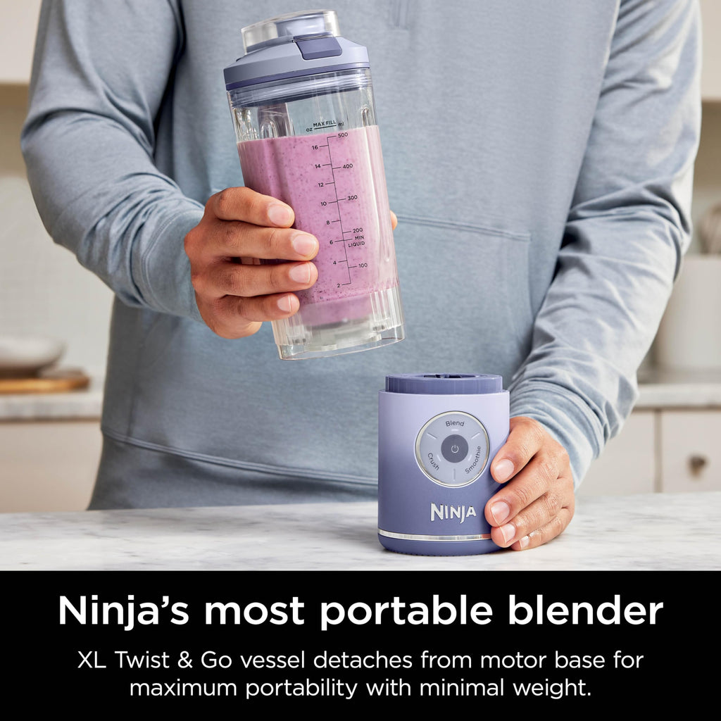 Ninja Blender, Blast Max, licuadora personal inalámbrica para batidos, bebidas congeladas, hielo aplastado, recipiente extraíble de 22 onzas, tapa a prueba de fugas, sin BPA, apta para lavavajillas,