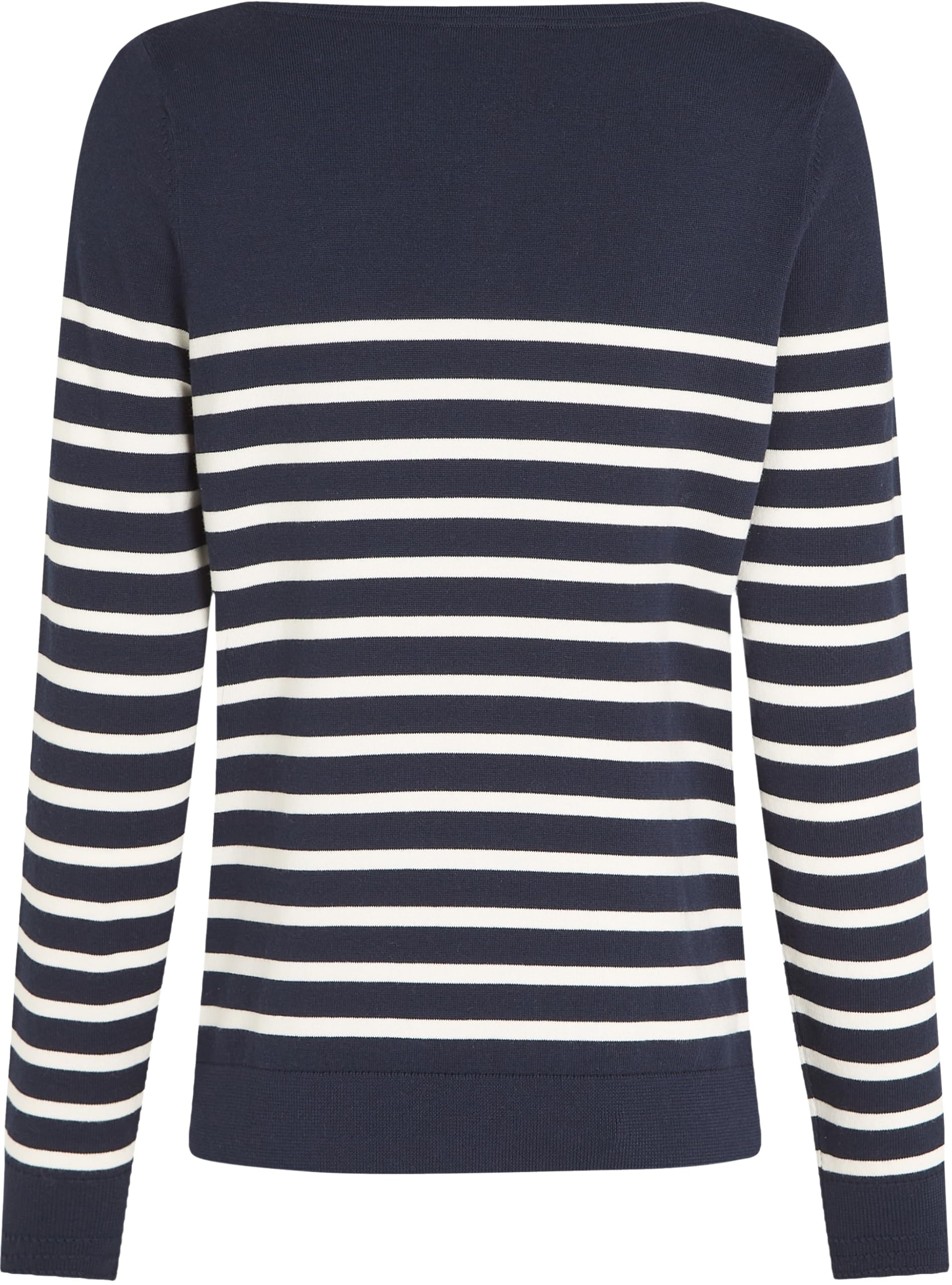 Tommy Hilfiger Jersey de Punto para Mujer, Multicolor (Dark Night Navy/Ivory Petal STP), S