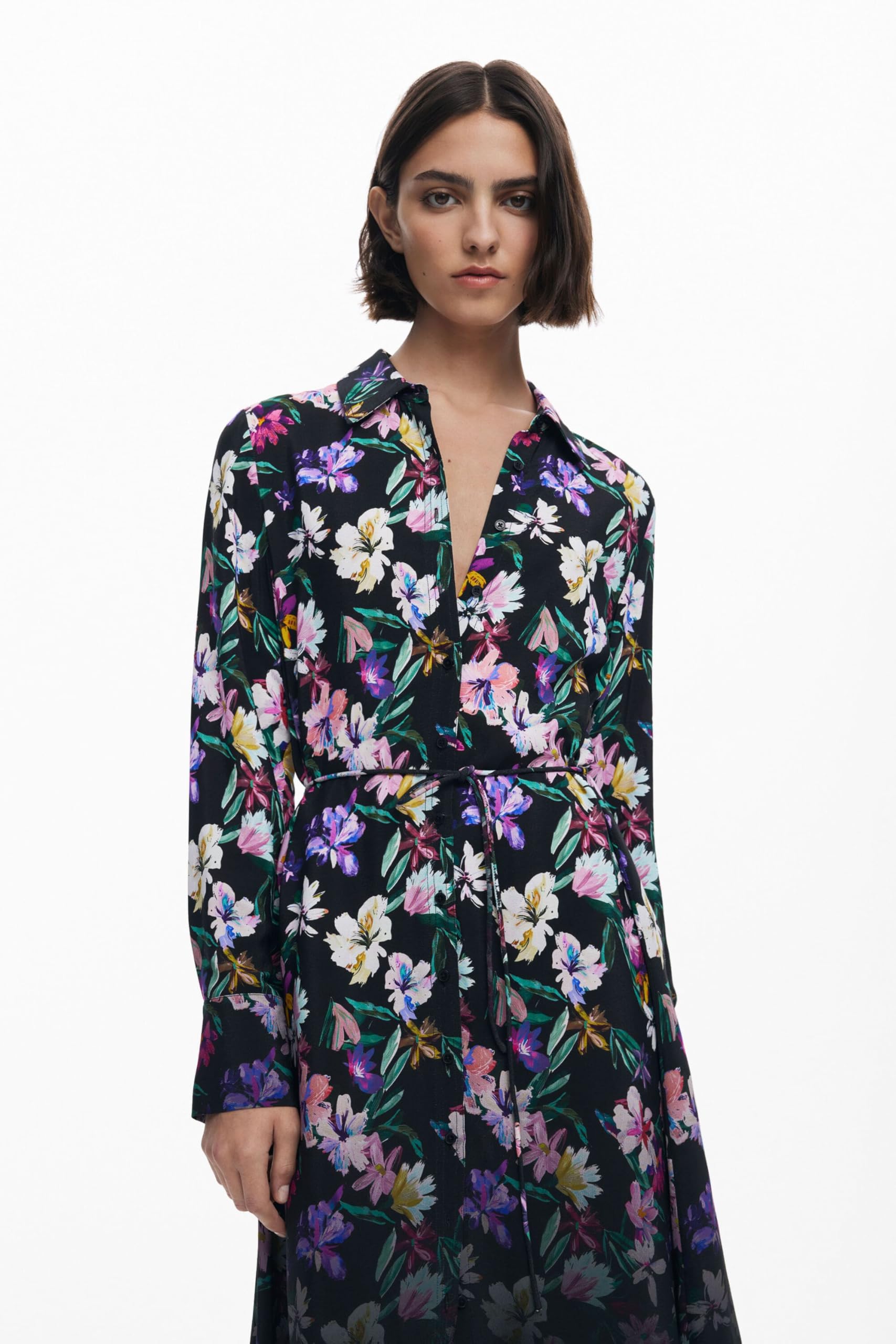 Desigual Vest_Camisero_ACRIL Casual Dress, Acabado del Material, L Women's
