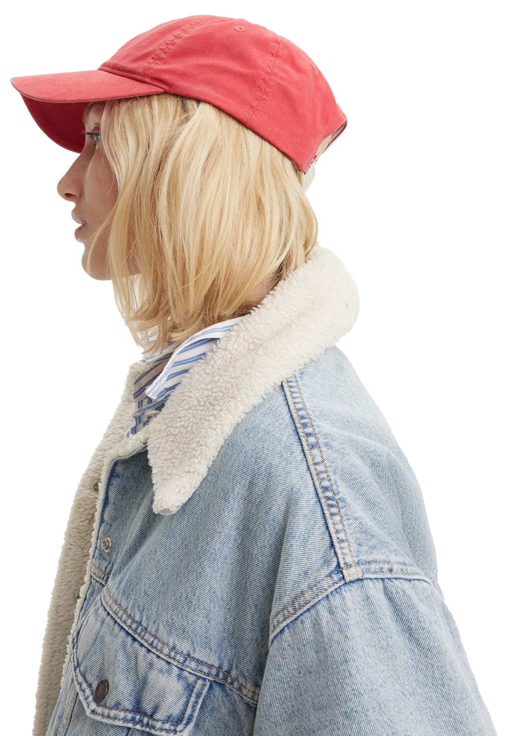 Levi's 90S Sherpa Trucker, Chaqueta de jean Mujer, Morning Sunlight,
