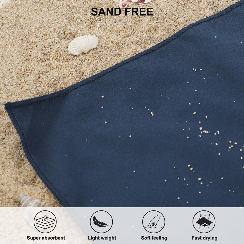 Rainleaf Microfiber Towel Quick Dry Camping & Travel & Gym Towel. Compact