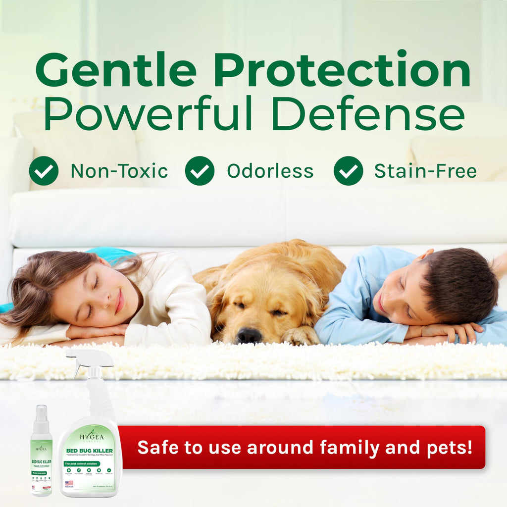 Bed Bug Spray Kit: 24oz for Home & Mattress, 3oz TSA Travel, Kid & Pet Safe