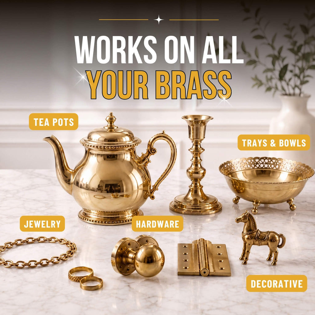 HOPE'S Brass Polish & Cleaner, Tarnish Remover, Copper Silver 8oz, 12-Pack