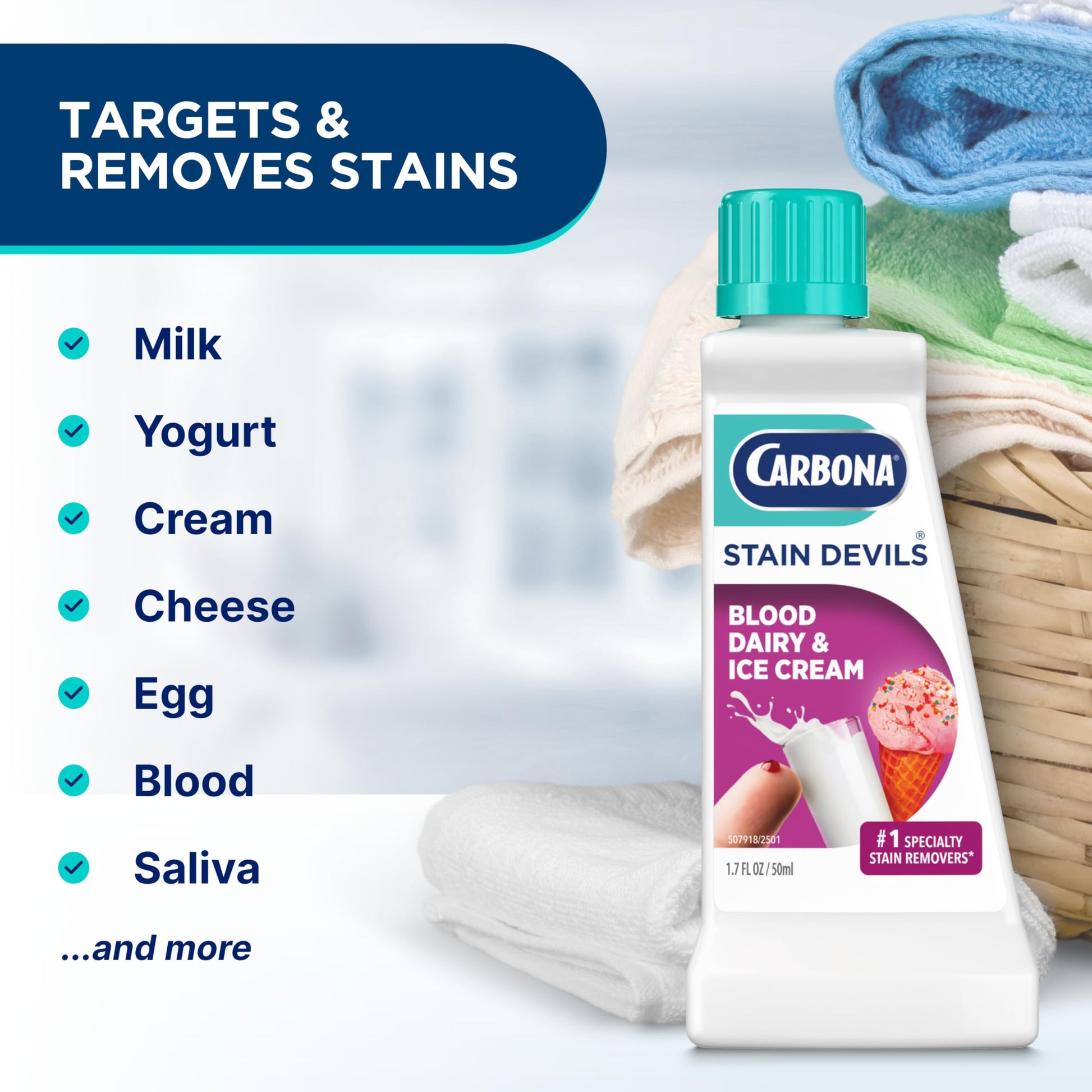 Carbona Liquid Stain Devil Food Clean Up Combo Set | Spot Stain Remover for Clothes