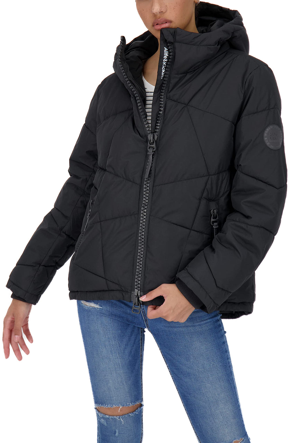 alife & kickin Kasandraak A Jacket Chaqueta de Invierno para Mujer, Forro cálido, Tallas XS-XXL, Moonless, S