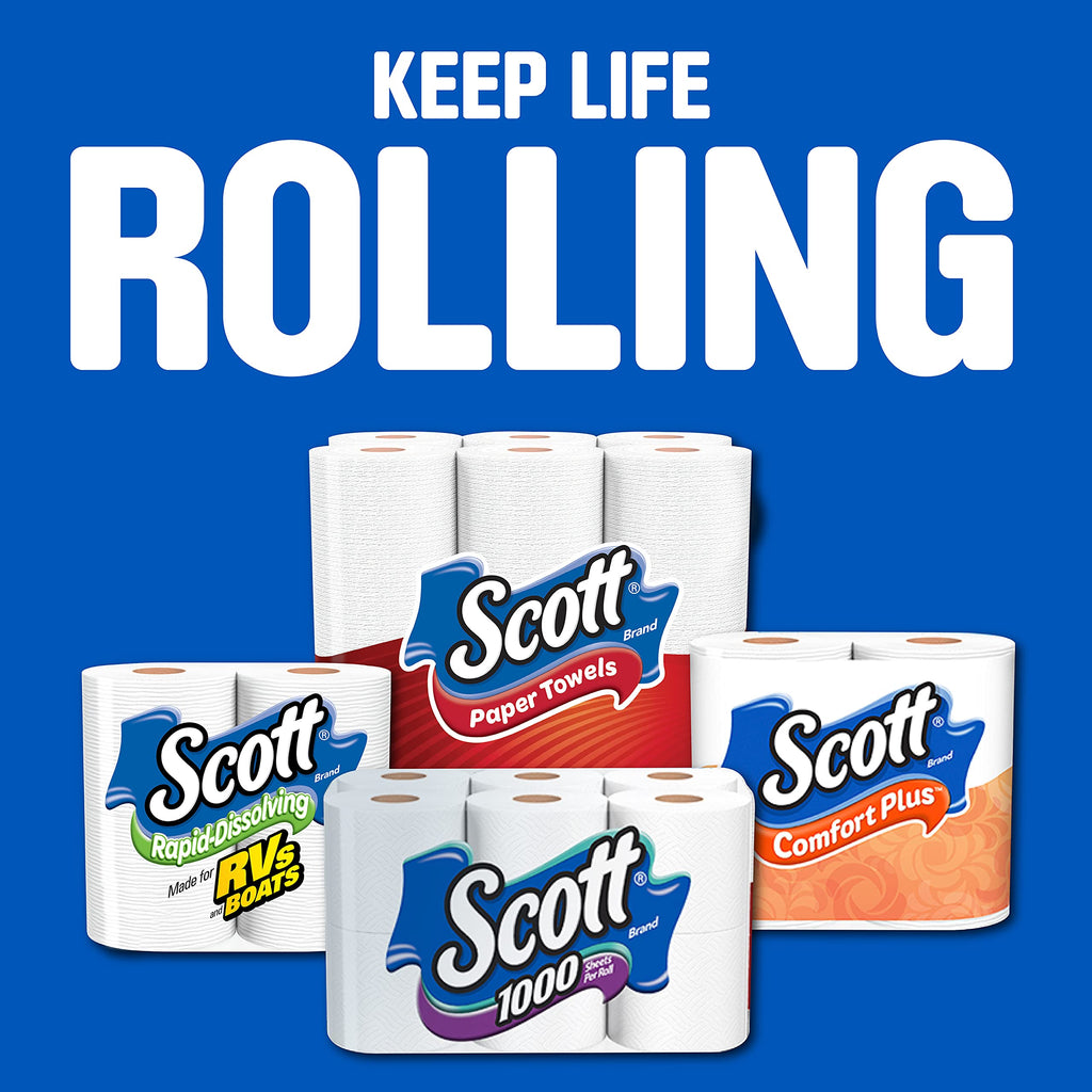 Scott Rapid-Dissolving Toilet Paper, Bath Tissue for RV & Boats , 4ct packs X 12= 48 rolls
