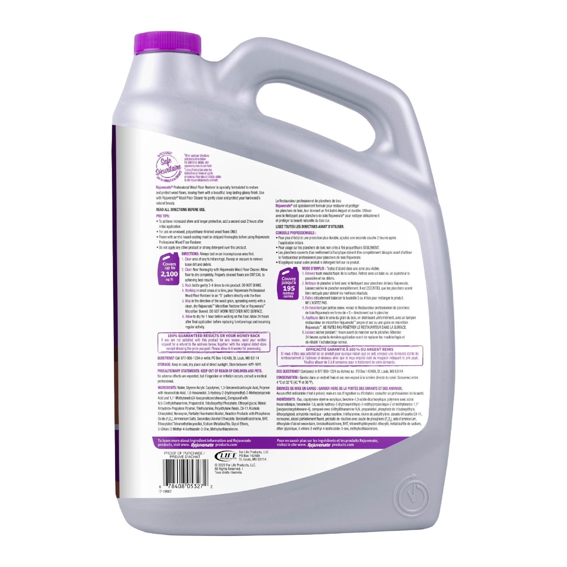 Rejuvenate Professional Wood Floor Restorer 1 Gal, Gloss Finish