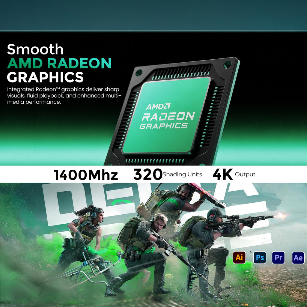 SKULLSAINTS LUME LPDDR4x 3733MHz RAM, Upto 4TB SSD, Type-C 10Gbps & 6X USB 3.2 Ports, Gigabit LAN, Wi-Fi 6, BT5.2, and Triple Display Support (Ryzen 3 4300U, 128, GB, 8, GB)