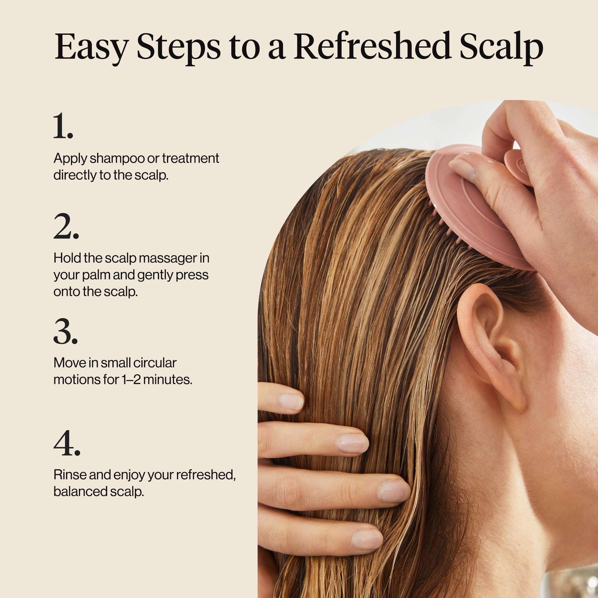 Kitsch Scalp Massager for Hair Care - Shampoo Brush Scalps - Terracotta