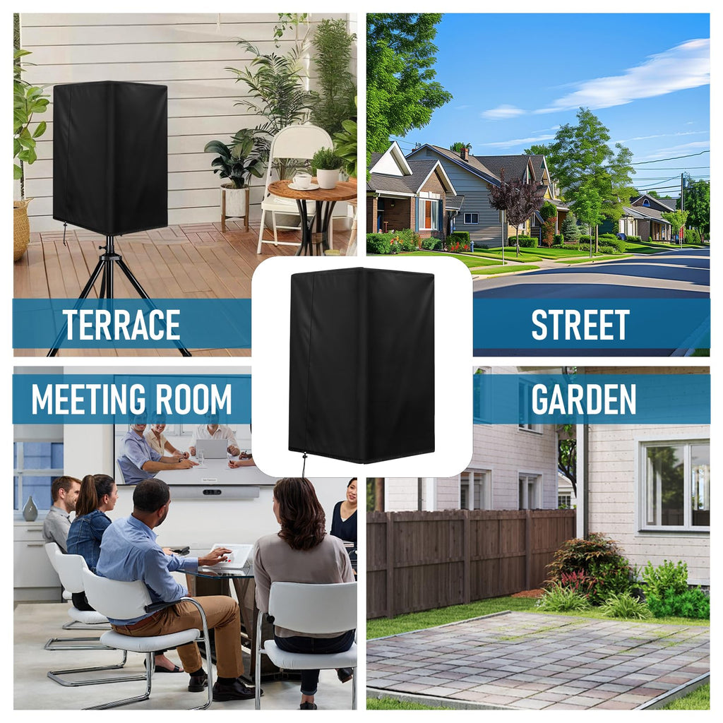 15 in Outdoor Speaker Covers UV Protection PA/DJ Speaker Covers for Powered Speaker Mounted on Stand Oxford Fabric Speaker Protective Covers for Waterproof Dustproof (30 * 19 * 20")