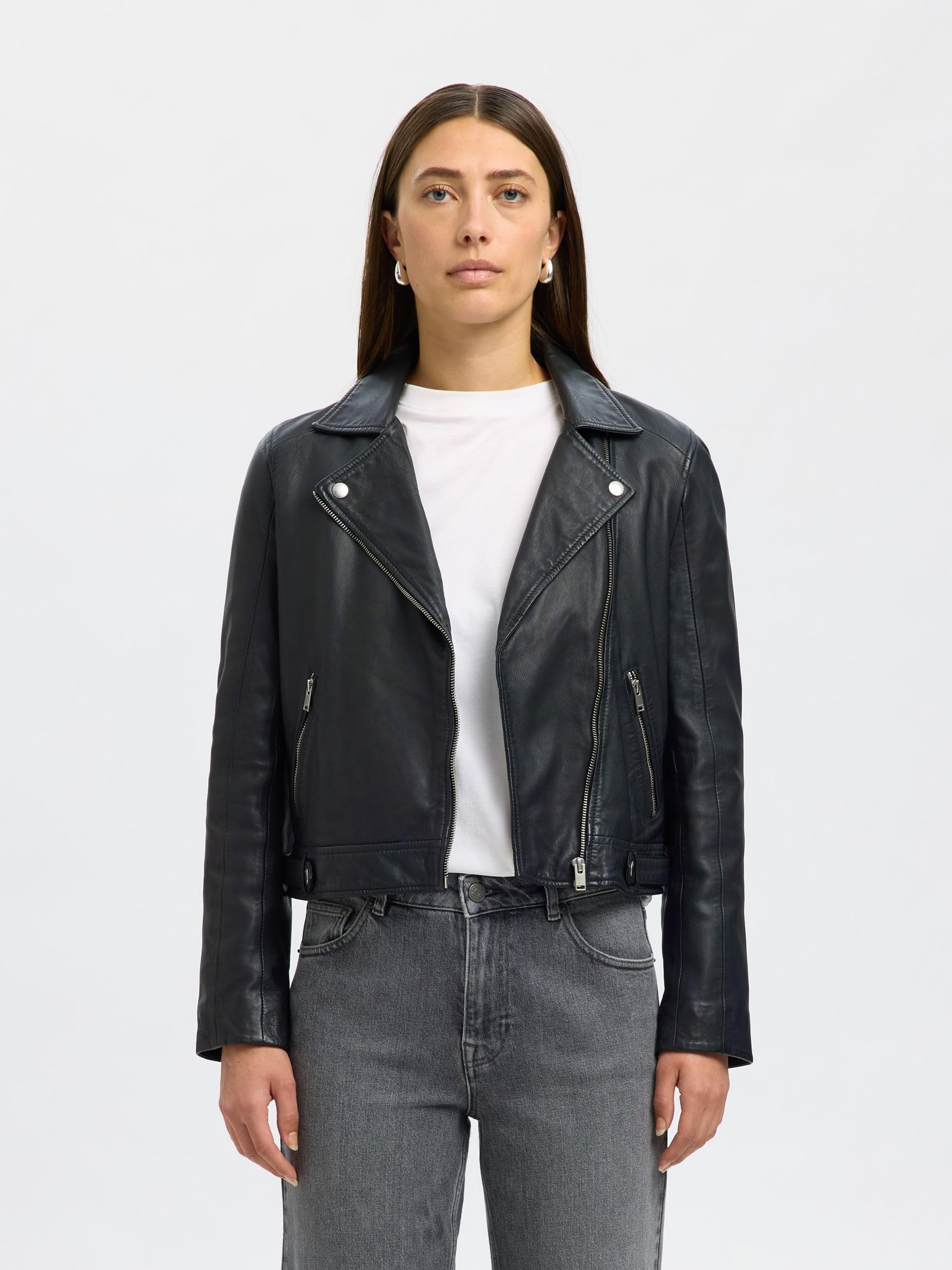 SELECTED FEMME 16071712 Chaqueta, Negro (Black Black), 36 (Talla del Fabricante: 34) para Mujer