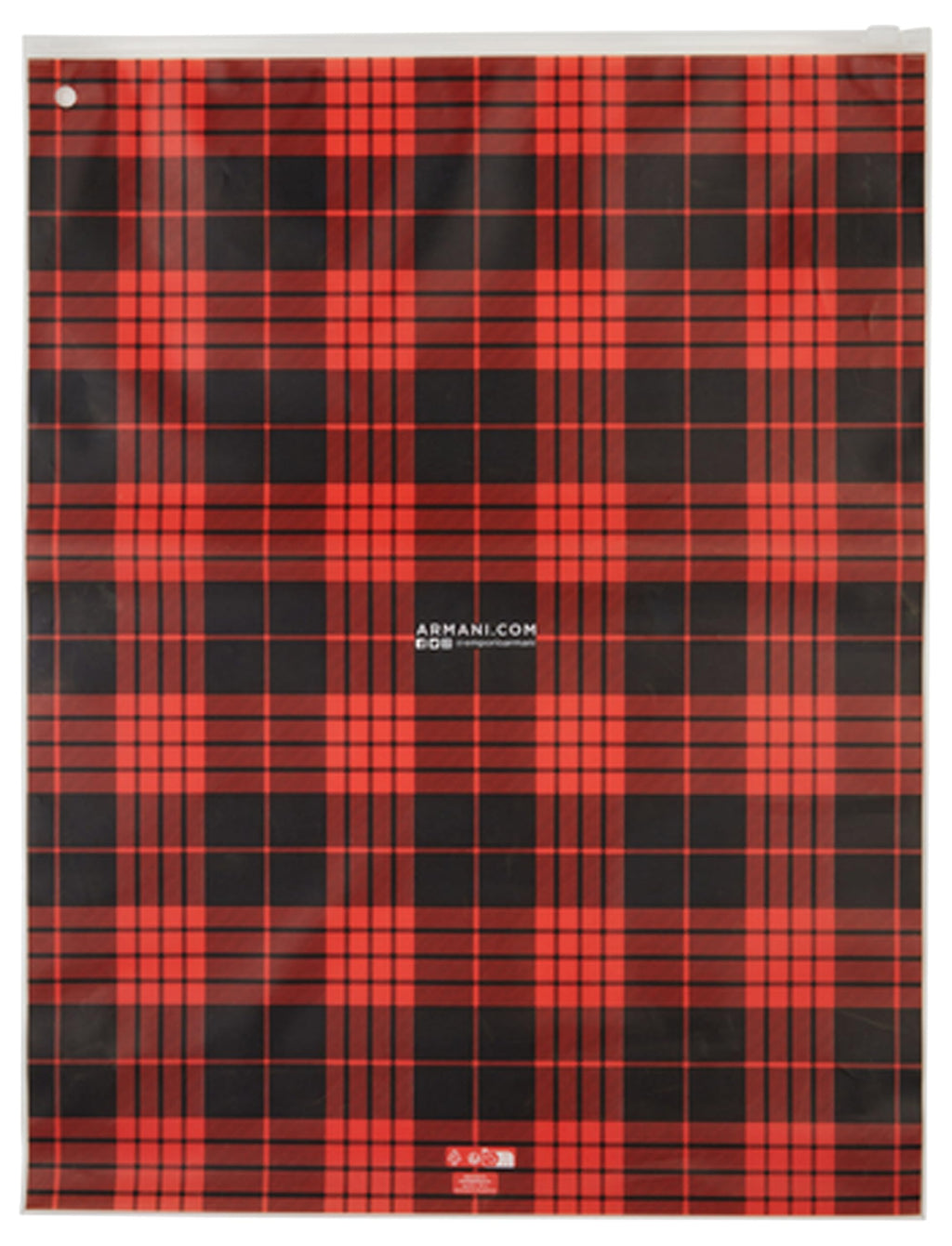 Emporio Armani Tartan Christmas Viscose Nightgown Bata de baño, SCOZZESE Rosso/Nero, L De Las Mujeres