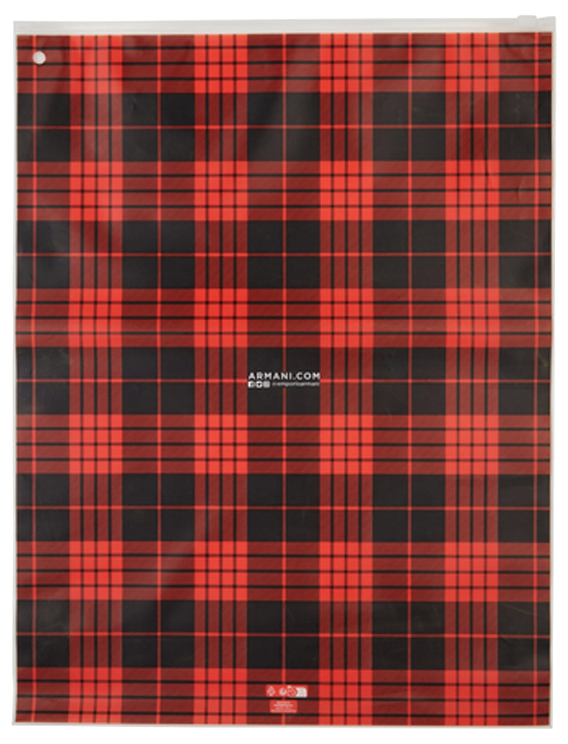 Emporio Armani Tartan Christmas Viscose Nightgown Bata de baño, SCOZZESE Rosso/Nero, L De Las Mujeres