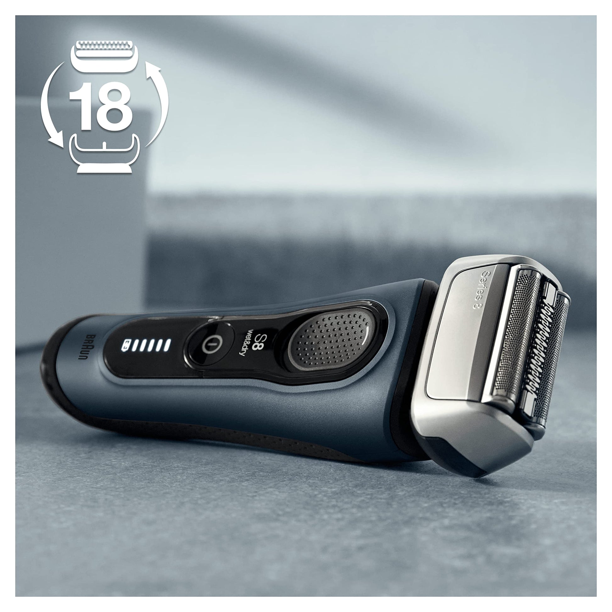Braun Series 8 electric shaver shaving head, original replacement shaving part from the manufacturer suitable for Braun men's shaver series 8, 83M, matt, pack of 1
