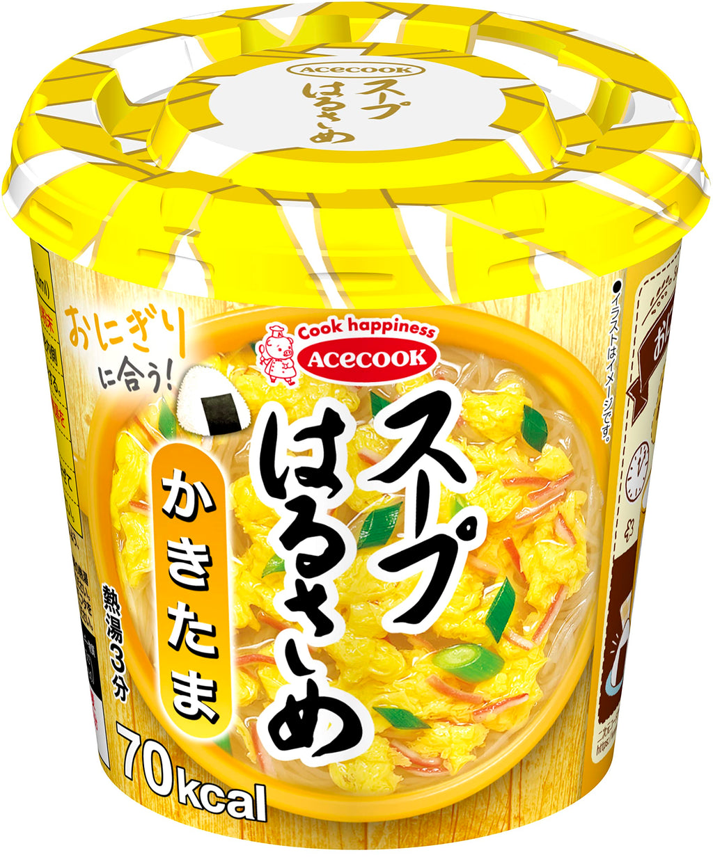 ACECOOK Instant Harusame(Cellophane noodle) Soup Beaten Egg, 0.7oz x 6 cups(for 6 servings) [JAPAN IMPORT]