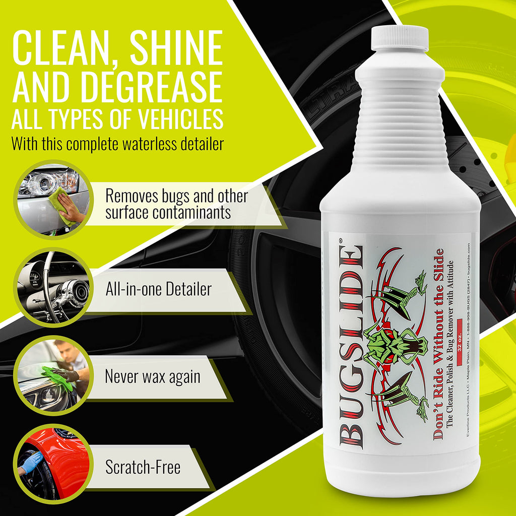 BugSlide 32 Oz Cleaner Refill for Spray Bottles & Travel Kits, All Surfaces