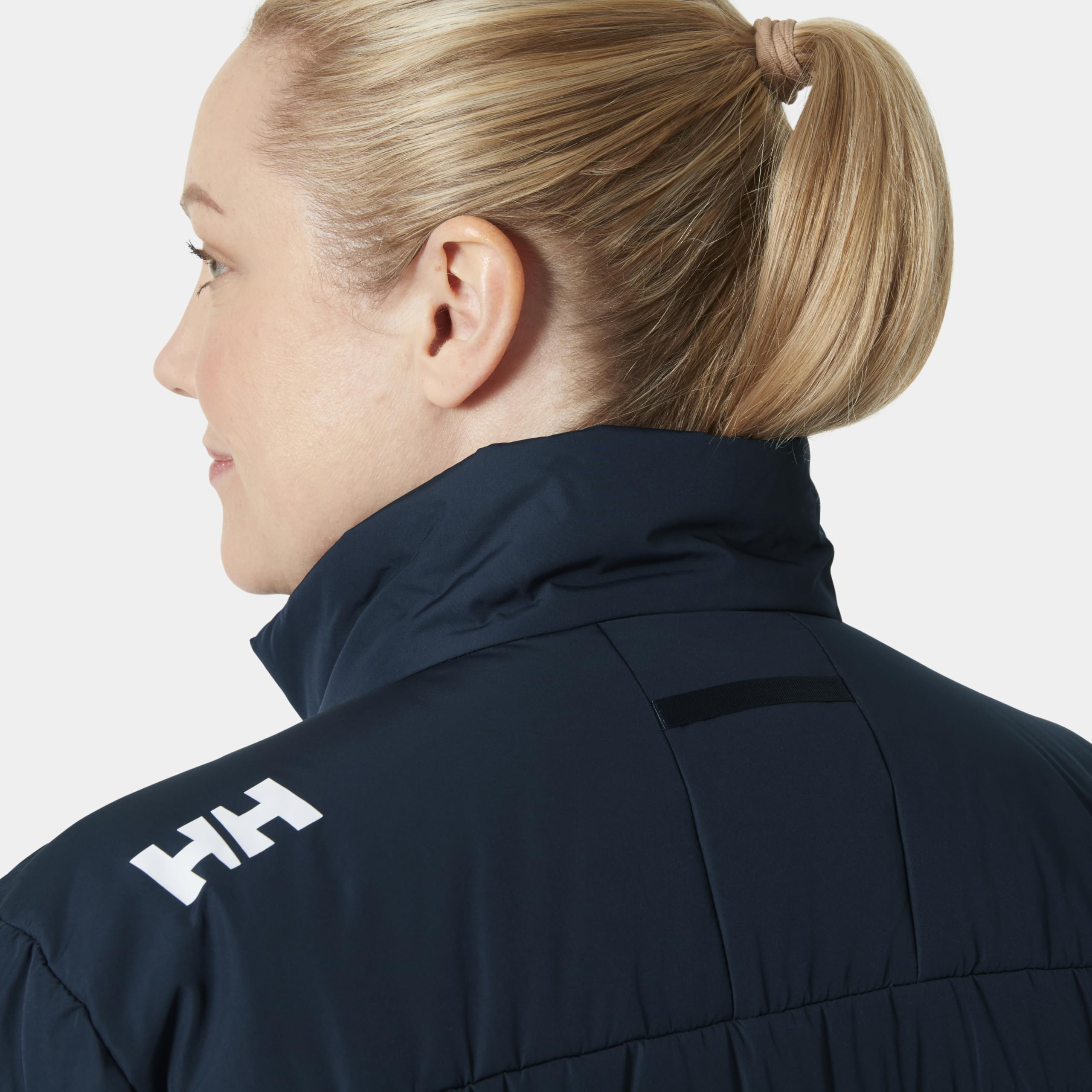Helly Hansen Mujer Chaqueta Insulada Crew 2.0, M, Azul marino