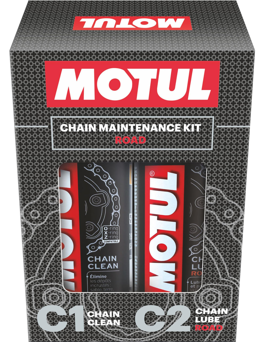 Motul Combo of C2 Chain Lube (150 ml) and C1 Chain Clean for All Bikes (150 ml) (LBCH001)