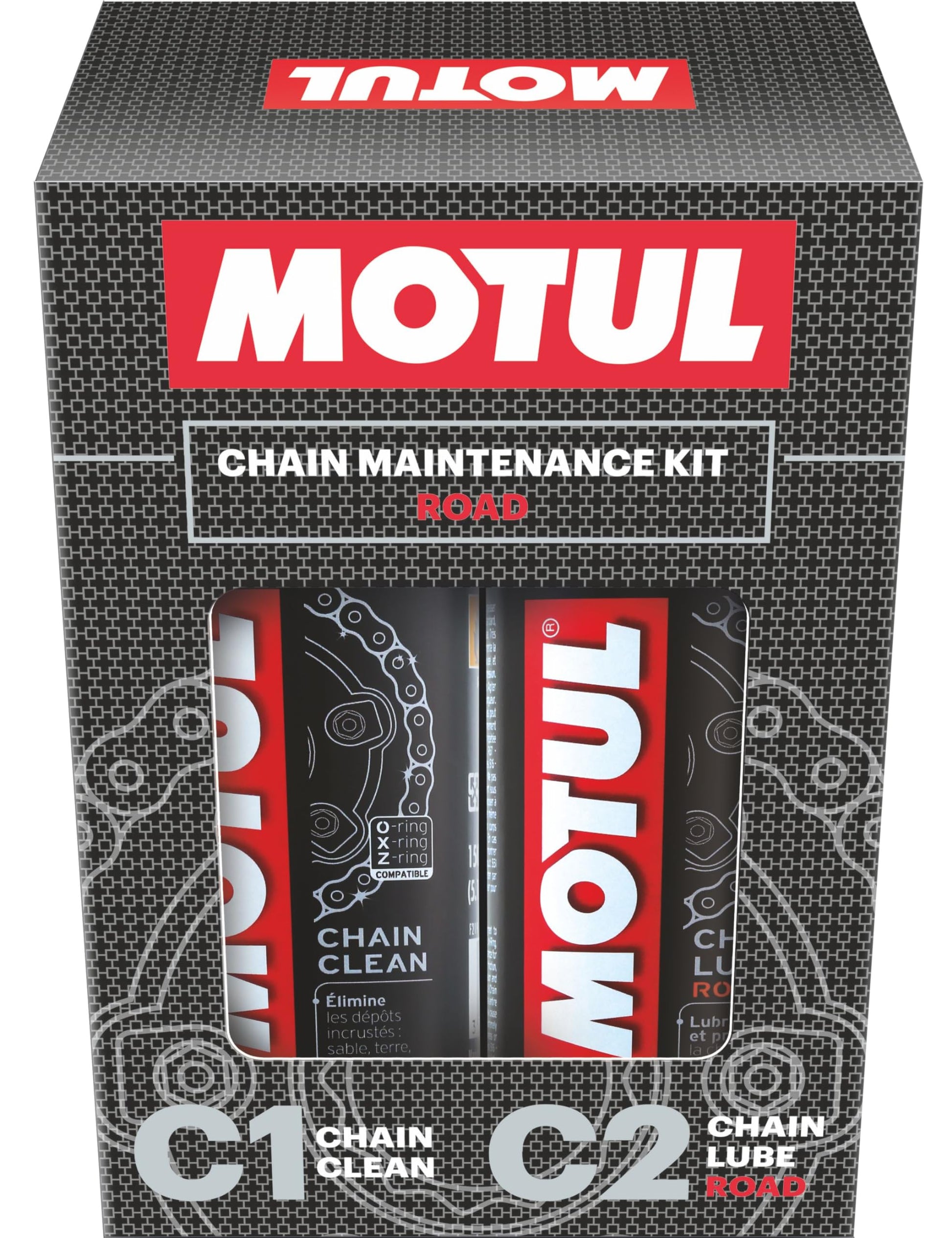 Motul Combo of C2 Chain Lube (150 ml) and C1 Chain Clean for All Bikes (150 ml) (LBCH001)